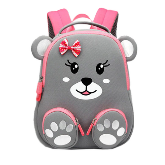 3D Grey Bear Bag Backpack For Kids Children