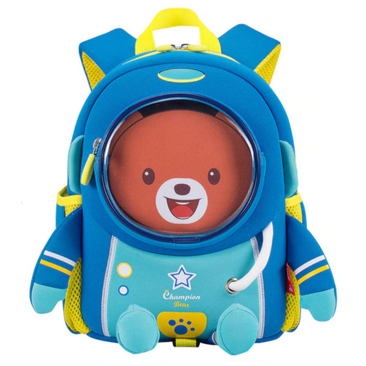 3D Blue Space Robot Bag Backpack For Kids Children