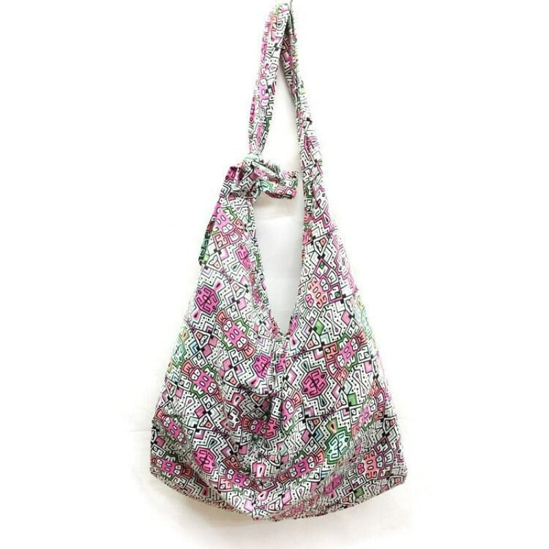 Retro Style Cotton Shoulder Bag for Women