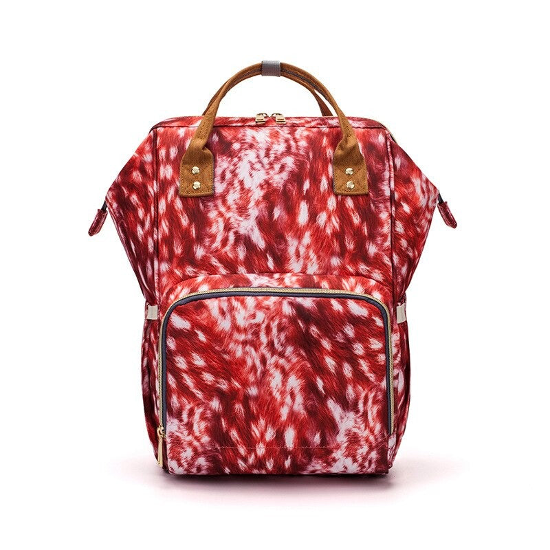 Oxford Women's Travel Flowers Print Baby Care Backpack's