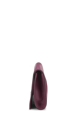 Gucci,  Purple Grained Leather Soho Clutch, Purple