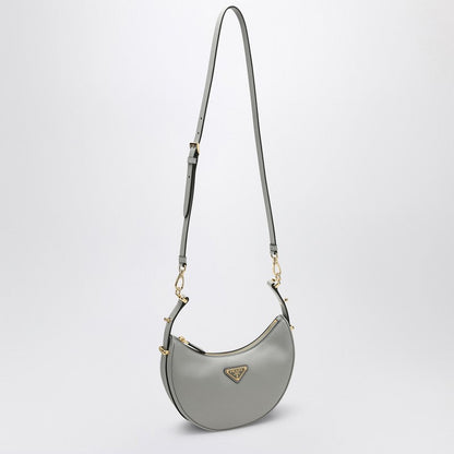 Prada Light Grey Leather Prada Arqué Bag Women