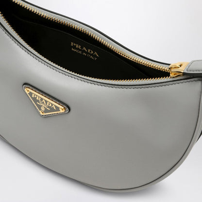 Prada Light Grey Leather Prada Arqué Bag Women