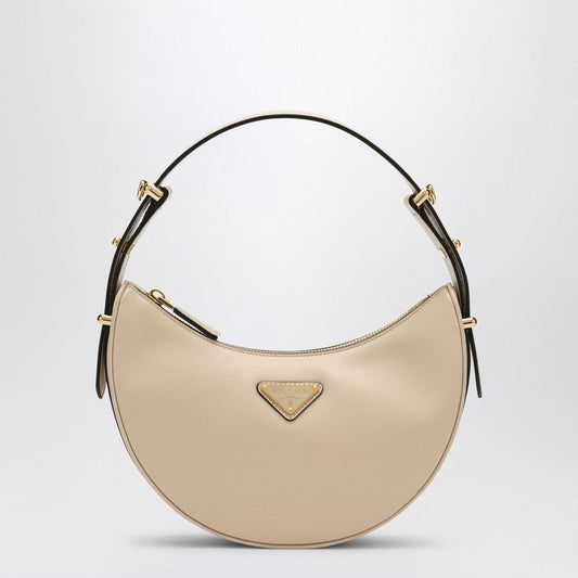 Prada Beige Leather Prada Arqué Bag Women