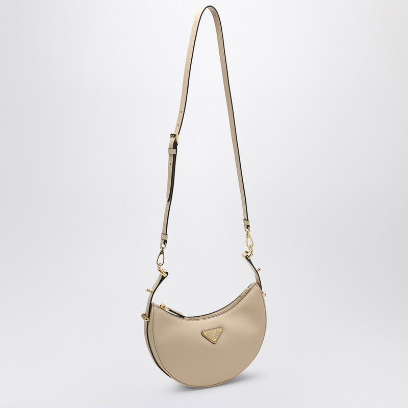 Prada Beige Leather Prada Arqué Bag Women