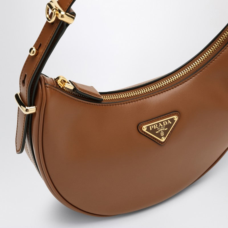 Prada Brown Leather Prada Arqué Bag Women