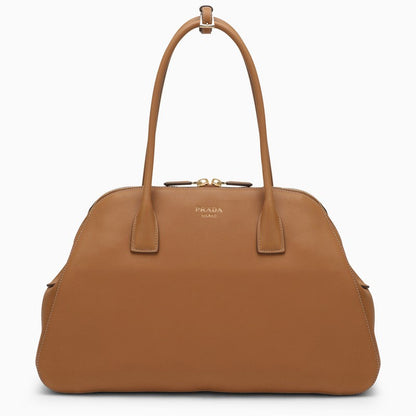 Prada Large Caramel-Coloured Leather Shopping Bag Women