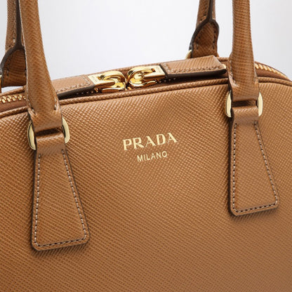 Prada Medium Caramel-Coloured Bag In Saffiano Women