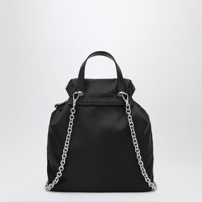 Prada Mini Black Re-Nylon Backpack With Logo Women