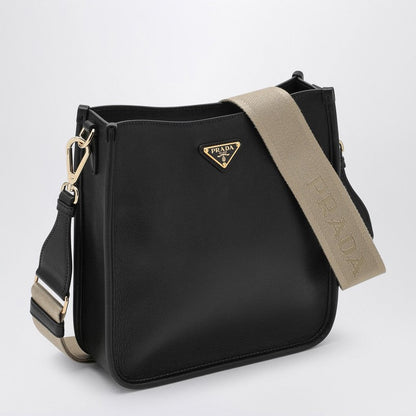 Prada Black Leather Shoulder Bag Women