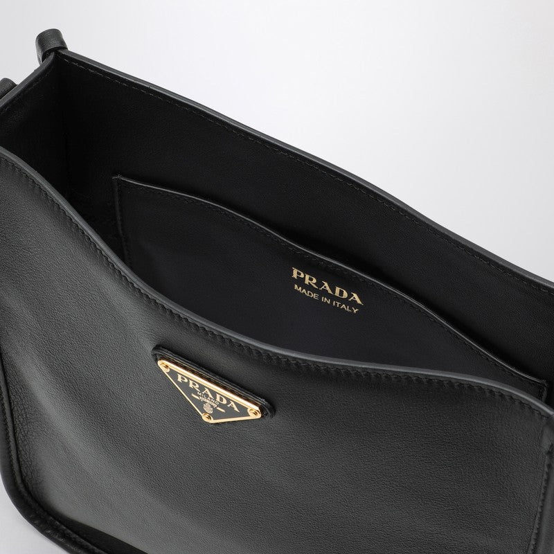 Prada Black Leather Shoulder Bag Women