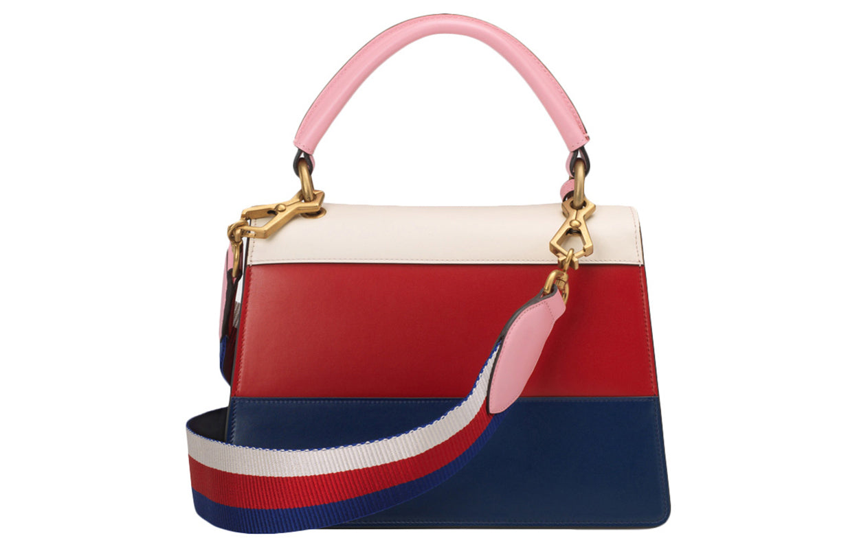 (WMNS) Gucci Leather Queen Margaret Metal Stripe Single-Shoulder Bag Multicolor 476541-DVUSB-4198