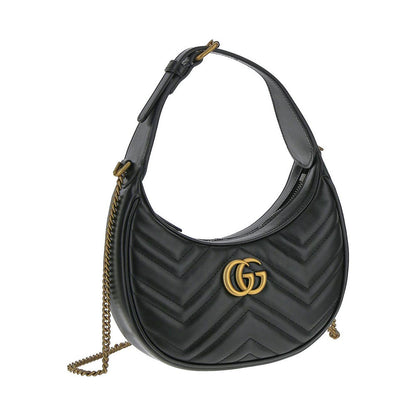 (WMNS) Gucci GG Marmont Half-Moon-Shaped Mini Bag 'Nero' 699514-DTDHT-1000