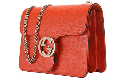 (WMNS) Gucci Leather Organ Crossbody Bag Single Shoulder Bag Orange 510304-CAO0G-7527