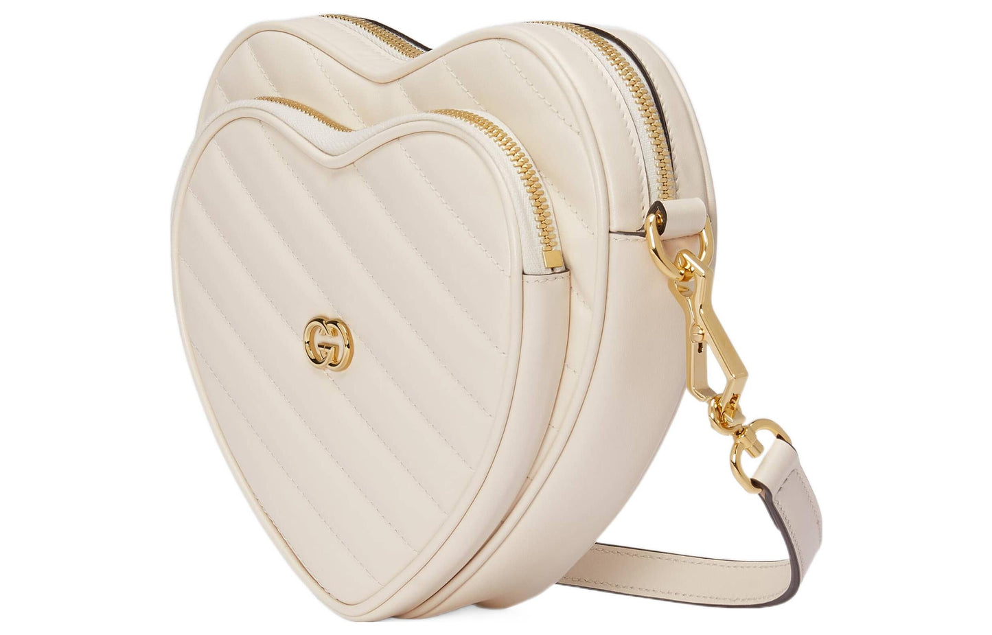 (WMNS) Gucci Interlocking G Mini Heart Shoulder Bag 'Mystic White' 751628-AACCL-9022