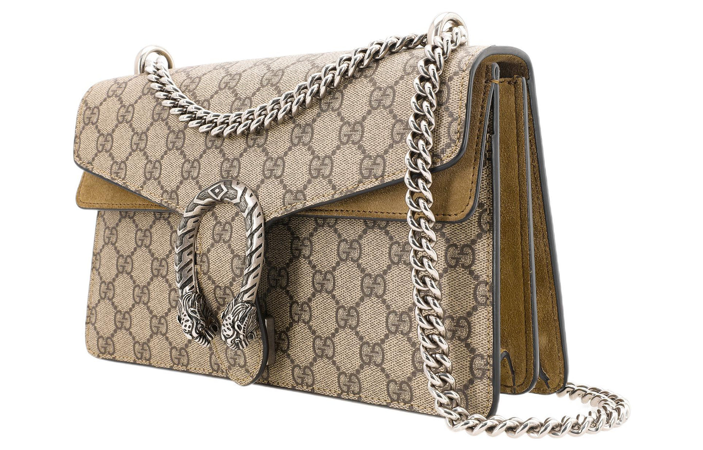 (WMNS) Gucci [Dionysus] Small GG Shoulder Bag Beige/Ebony 400249-KHNRN-8642