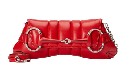 (WMNS) Gucci Horsebit Chain Medium Shoulder Bag 'Red' 764255-AACU1-6404