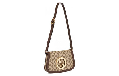 (WMNS) Gucci Blondie Shoulder Bag 'Beige Ebony Supreme' 699268-K9GSG-8358