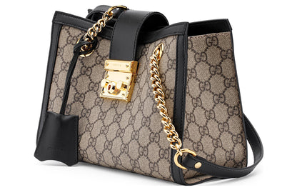 (WMNS) Gucci Padlock Small GG Shoulder Bag 'Beige Black' 498156-KHNKG-9769