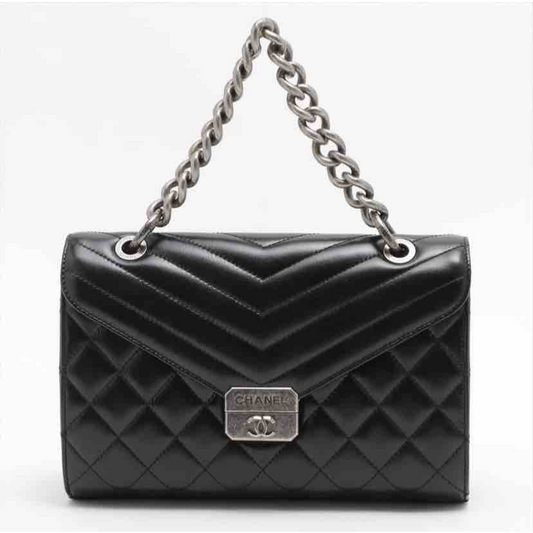 Chanel Quilted Mad About Quilting Flap, Black Calfskin, Medium