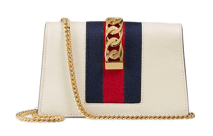 (WMNS) Gucci Sylvie Series Leather Bag Single-Shoulder Bag MIni-Size White 494646-CWLSG-8454