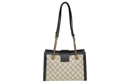 (WMNS) Gucci Padlock Small GG Shoulder Bag 'Beige Black' 498156-KHNKG-9769