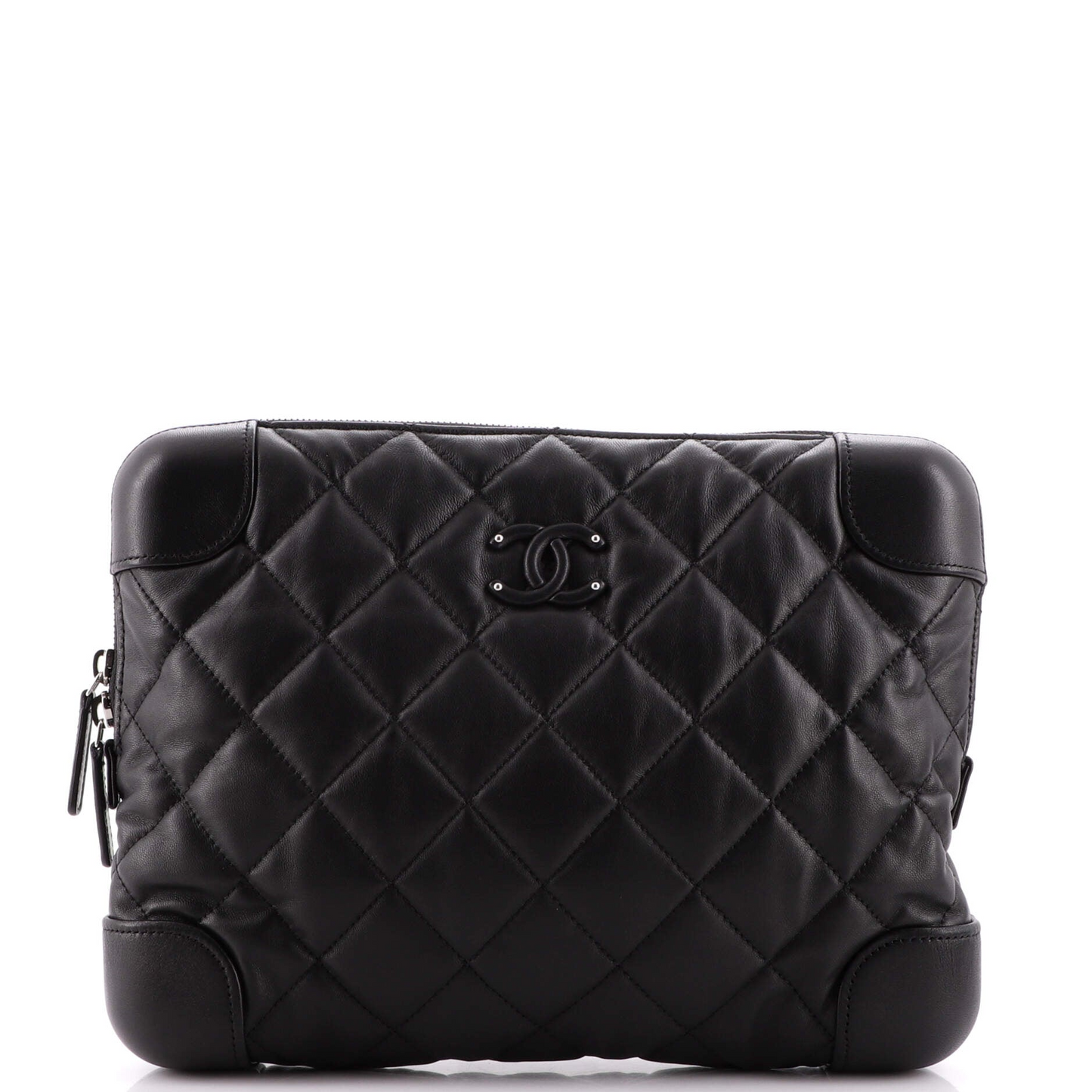 Chanel CC Classic Trunk Case, Black Quilted Lambskin, Medium