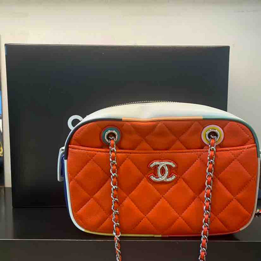 Chanel Chain Camera Case, Multicolor Calfskin