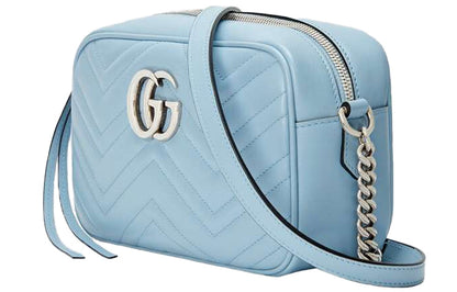 (WMNS) Gucci GG Marmont Series Bag Small-Size Blue 447632-DTD1Y-4928