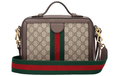 (WMNS) Gucci Ophidia Logo Stripe Webbing Tassel Canvas handbag Small / Brown Retro Classic 550622-K05NG-8745