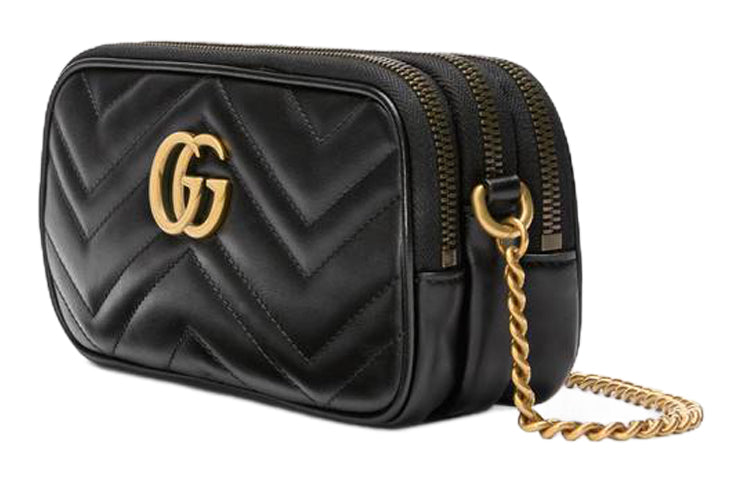 (WMNS) Gucci GG Marmont Shoulder Bag Mini Black 546581-DTDCT-1000