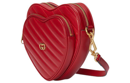 (WMNS) Gucci Interlocking G Mini Heart Shoulder Bag 'Hibiscus Red' 751628-AACCL-6433