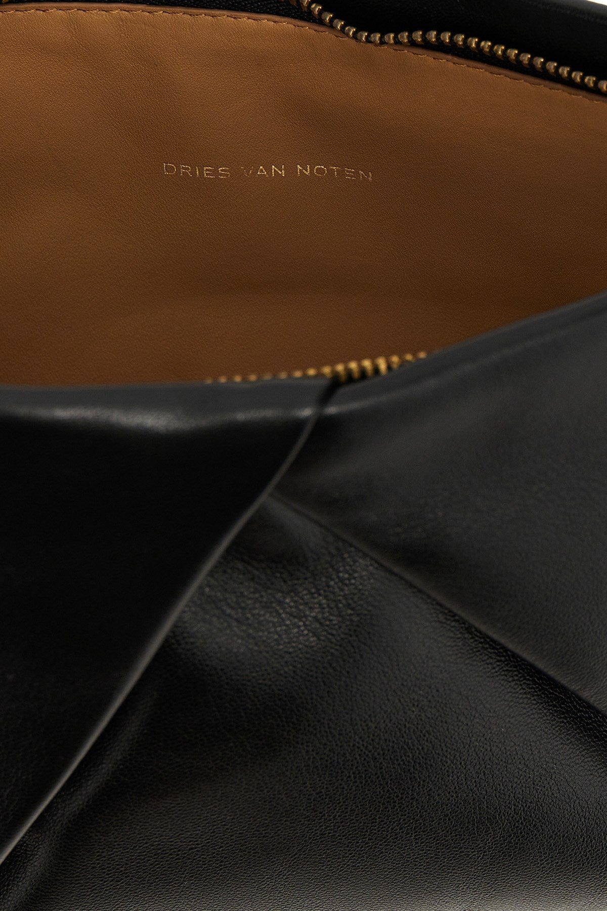 Dries Van Noten Women Logo Leather Clutch Bag