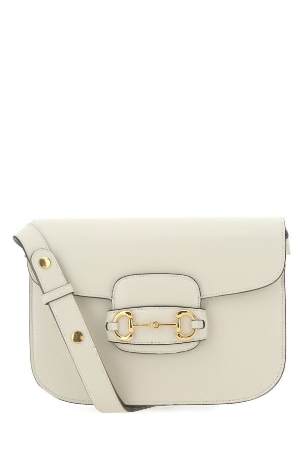 Gucci Woman Ivory Leather Horsebit 1955 Shoulder Bag