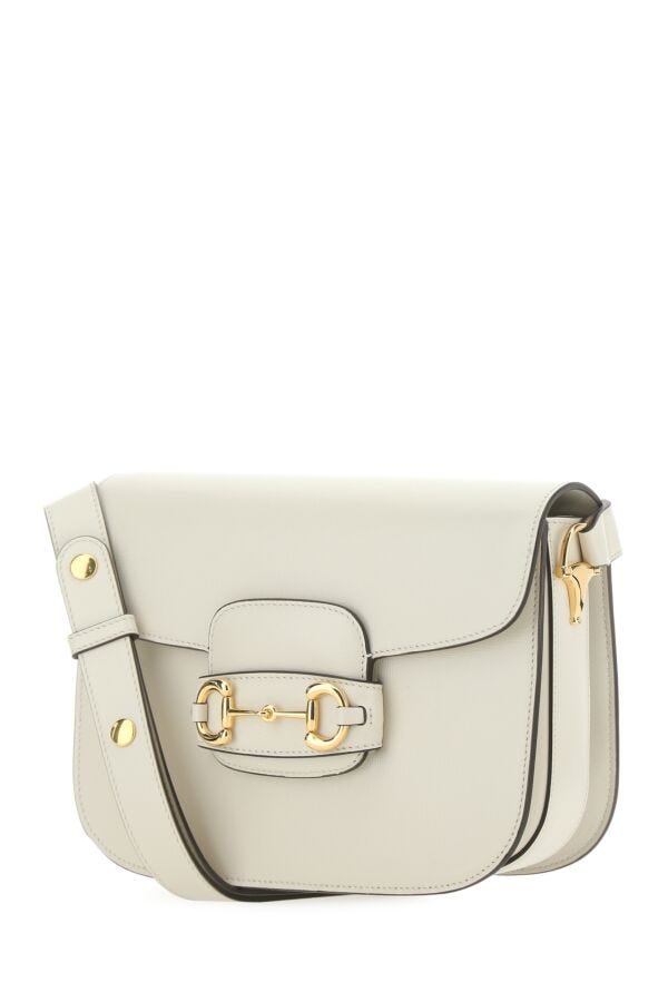 Gucci Woman Ivory Leather Horsebit 1955 Shoulder Bag