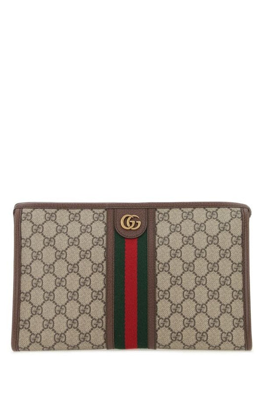 Gucci Man Gg Supreme Fabric Ophidia Pouch