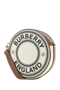 Burberry Woman Two-Tone Canvas And Leather Crossbody Bag