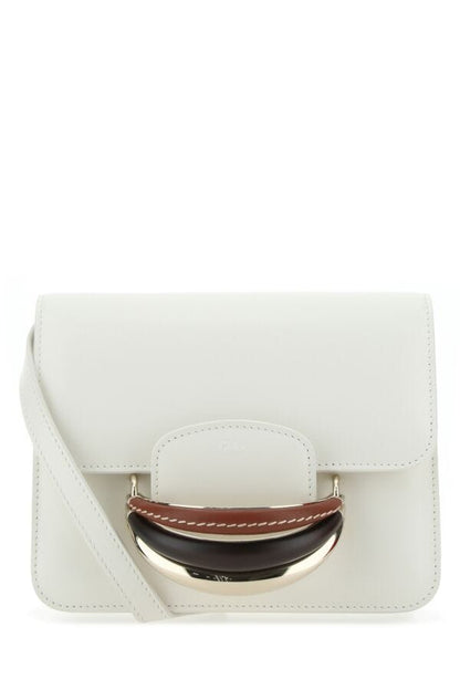 Chloe Woman Ivory Leather Kattie Clutch