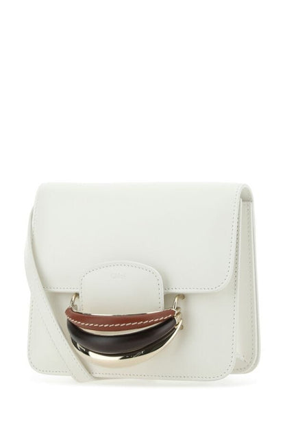 Chloe Woman Ivory Leather Kattie Clutch