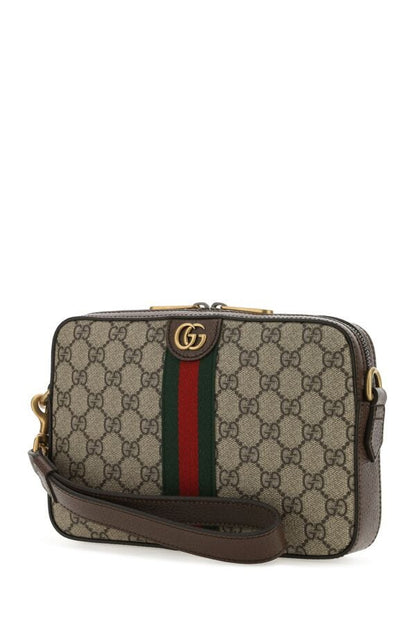 Gucci Man Gg Supreme Fabric Ophidia Clutch