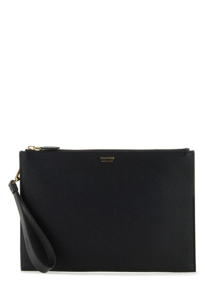 Tom Ford Man Black Leather Clutch