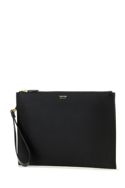 Tom Ford Man Black Leather Clutch