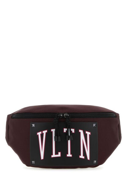 Valentino Garavani Man Grape Fabric Vltn Belt Bag