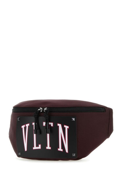 Valentino Garavani Man Grape Fabric Vltn Belt Bag