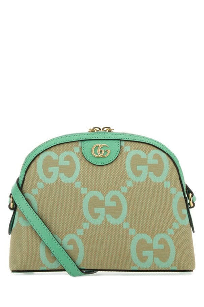 Gucci Woman Jumbo Gg Fabric Small Ophidia Crossbody Bag