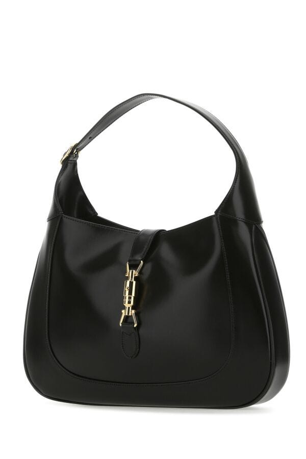 Gucci Woman Black Leather Hobo Jackie 1961 Handbag