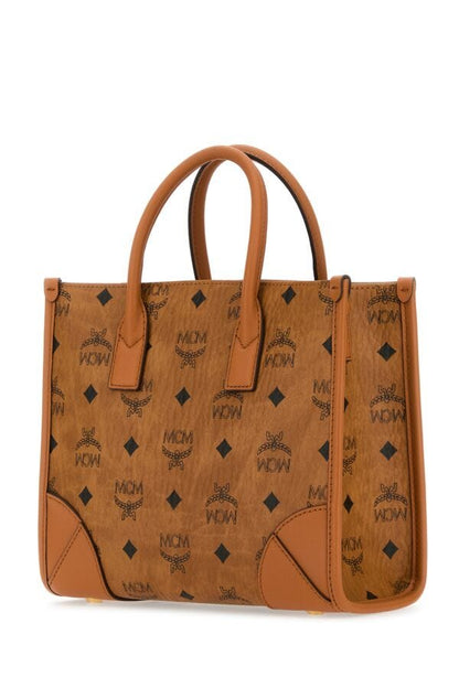 Mcm Unisex Printed Canvas Mã¼nchen Handbag