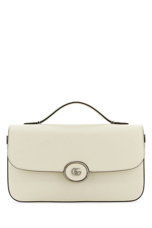 Gucci Woman Ivory Leather Small Petite Gg Handbag