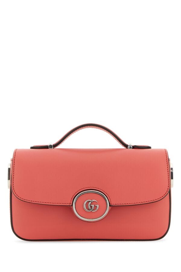 Gucci Woman Dark Pink Leather Mini Petite Gg Handbag