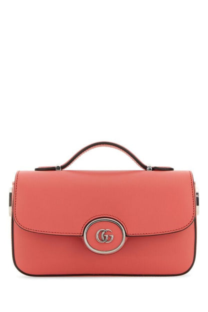 Gucci Woman Dark Pink Leather Mini Petite Gg Handbag